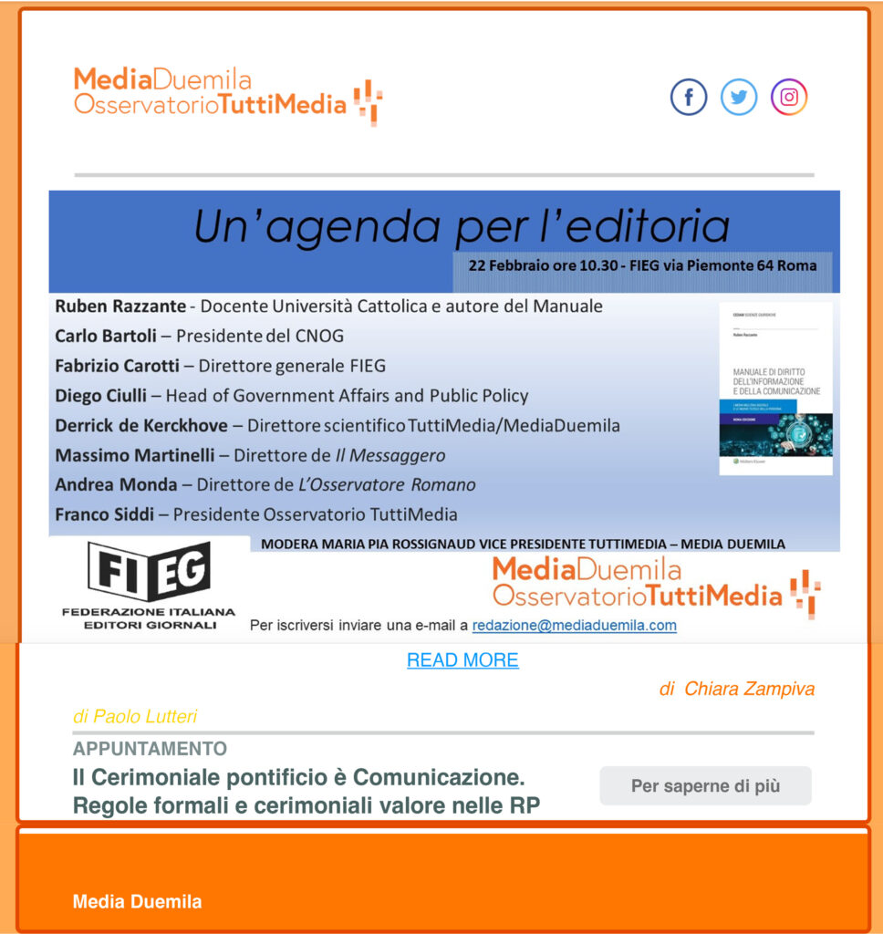 Media Duemila- Un'agenda per l'editoria