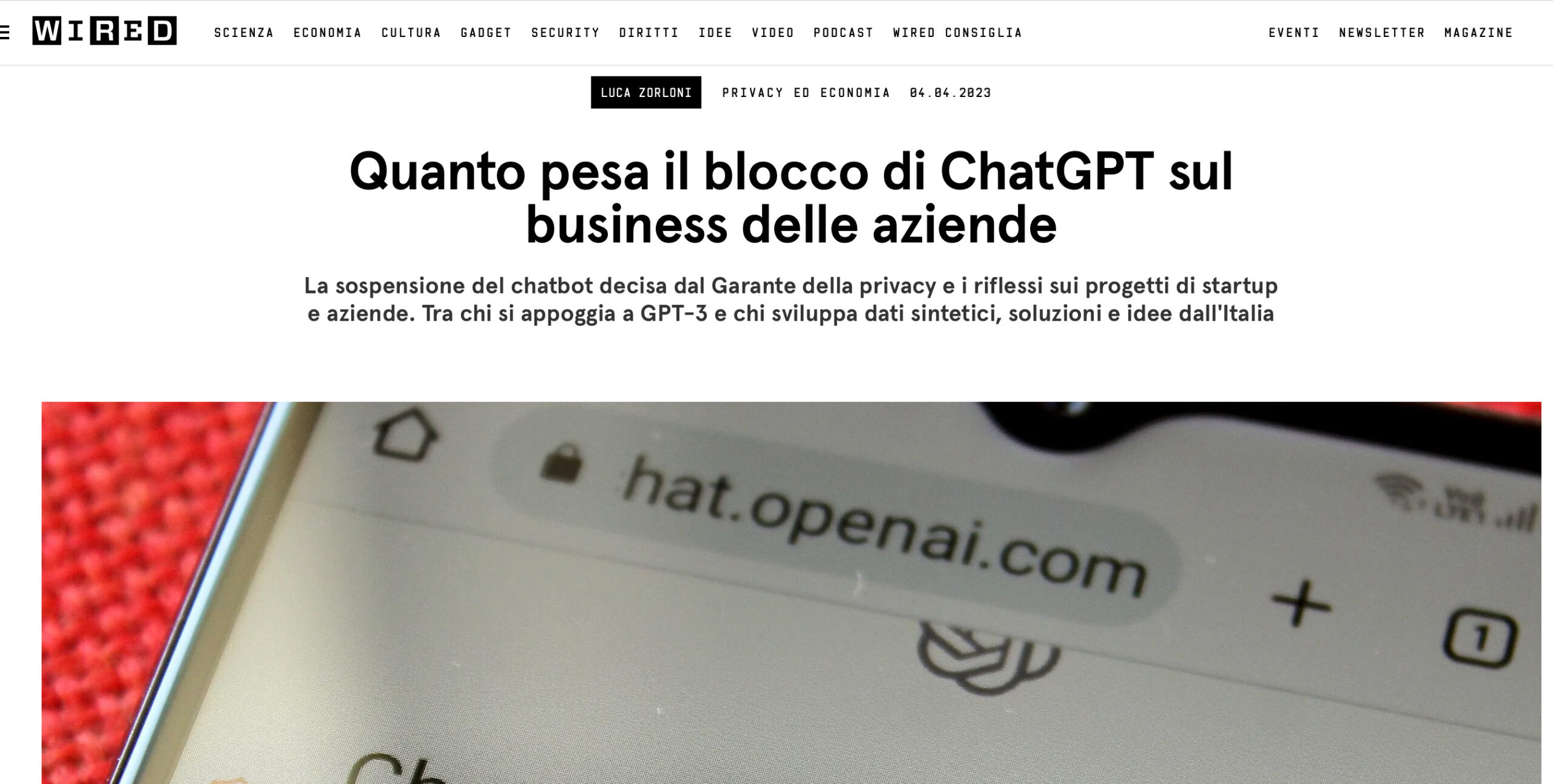 Il Garante Della Privacy Blocca Chatgpt In Italia Le Conseguenze Per Le Startup E Le Aziende